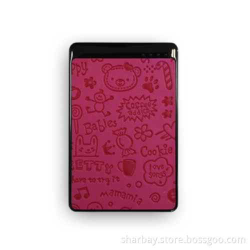 3,000mAh power supplier for mobile phones, with leather patch, USB 2.0, 5V/1A, RoHS/FCC/CE-marked
